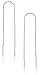 J.C Arts A Pair 925 Sterling Silver Tassel Threader Drop Earrings Long Chain Ear Line