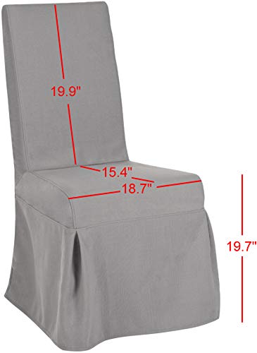 Safavieh Mercer Collection Adrianna Slipcover Chair, Artic Grey, Set Of 2 #TOP5
