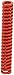 Die Spring, Heavy Duty, Closed & Ground Ends, Red, 16mm Hole Diameter, 8.5mm Rod Diameter, 102mm Free Length, 18.9 newtons Spring Rate (Pack of 10)