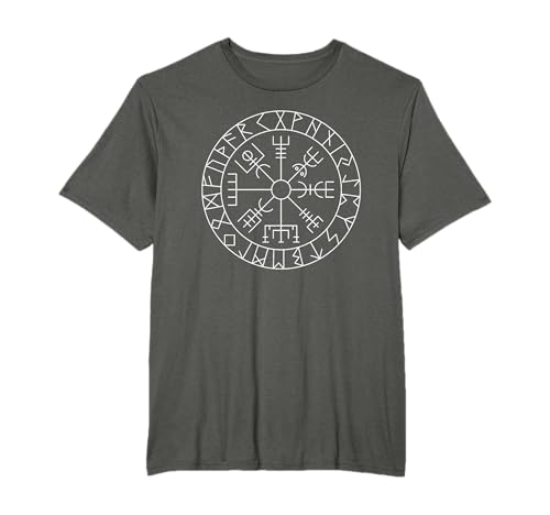 Brújula vikinga del Amuleto de la Suerte Celta Vegvisir Camiseta