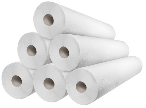 Papel Camilla Doble Capa 56 cm x 50 metros Precorte 80 cm - 6 Rollos - Rollos Papel Camilla Masaje Doble Capa