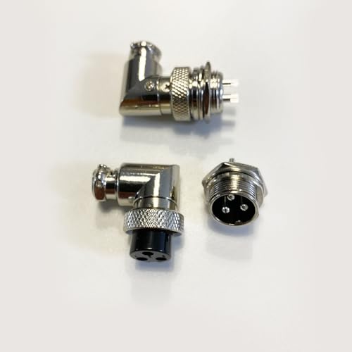 Conector de aviación GX16 3 pines ángulo recto 2 unidades miniatura 6