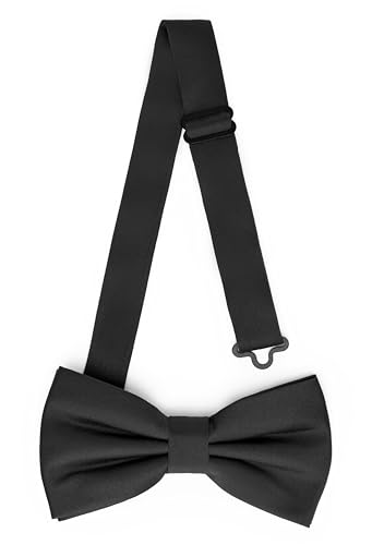 Preisvergleich Produktbild Ladeheid Elegante Herren Fliege - Hochwertig, Matt, Verstellbar, Perfekt für Hochzeit, Party, Büro. Ideal für Männer, Frauen, Teenager BMM (12cm x 6cm, Schwarz)