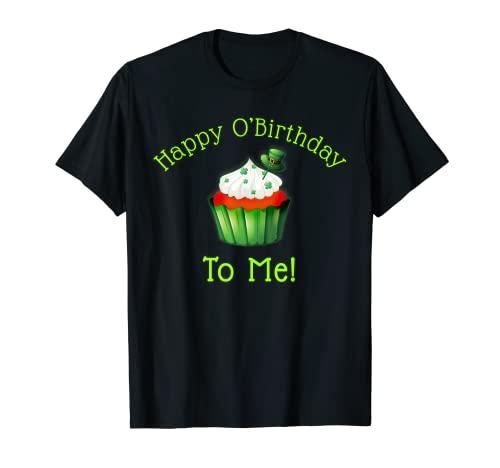 Camiseta de cumpleaños irlandés feliz con magdalena Camiseta