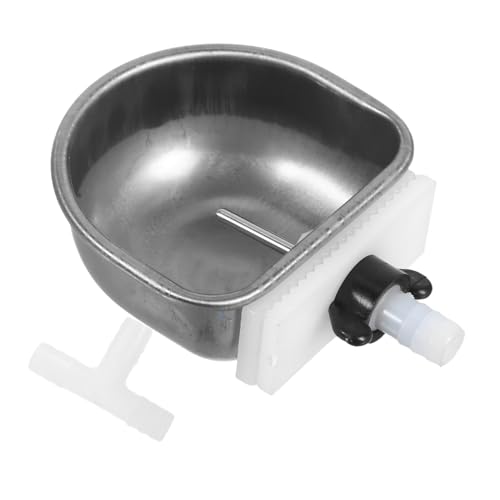 POPETPOP Stainless Steel Automatic Waterer for Rabbits Cage Water Bowl Small Animal Feeder