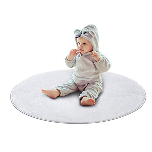 LB Tapetes Mandala para sala de estar, sala de jantar, sala de jogos, tapete redondo de espuma visco