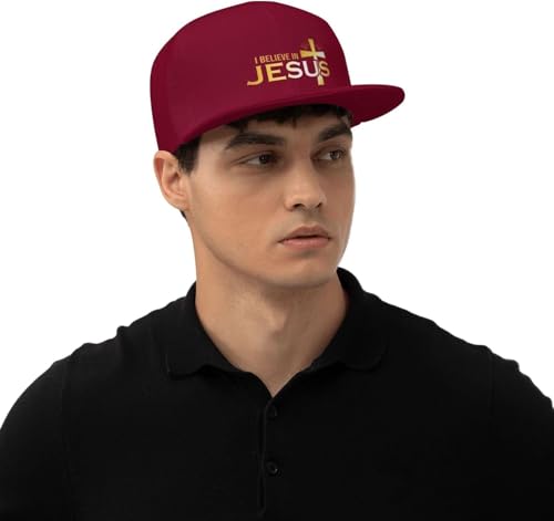 I Believe in Jesus Snapback Hats for Mens Woman's Hip Hop Baseball Cap Unisex Adjustable Flat Bill Visor Cap