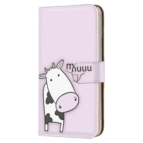 AQUOS R10 用 SH-51F SH-M31 対応 アクオスR10のカバー スマホケース 手帳型 フレキシブル 牧場ミルク うし キャラクター ピンク 172a02m
