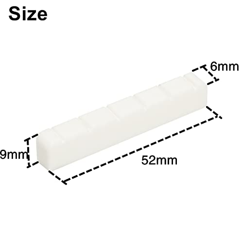 Miwayer 6 String Classical Guitar Bone Nut, Guitar Bridge Nuts, Cut From Whole Bones, 52X6X9Mm (6 String 52Mm Classical Nut 4 Pack) #TOP1