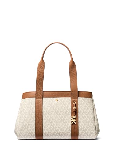 Michael Kors Romee Large Tote, Gold-Tone Hardware/Vanilla/Acorn