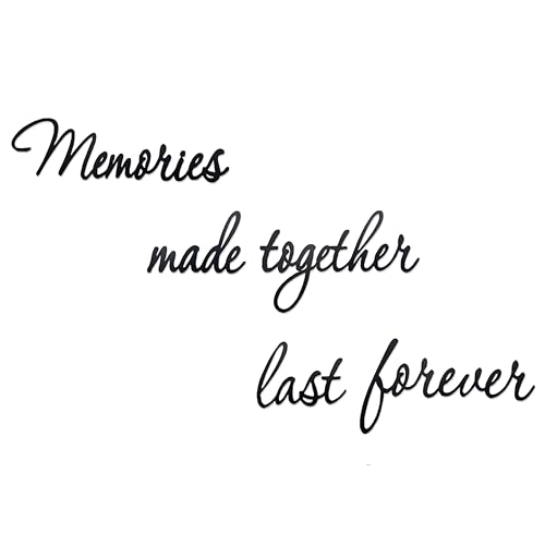 Memories Made Together Last Forever Metal Sign, Family Wall Decor for Living Room, Family Gather Sign, Wall Signs for Home Decor, Dinning Room Wall Decor, Black Hallway Decor