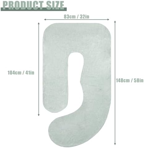 TANOFAR Pregnancy Pillow Cover for U Shaped Body Pillow, Green — 사진 6