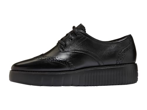 Cole Haan Women's Grand City Platform Oxfords, Black/Black, 7.5-B US
