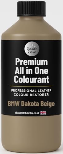 The Scratch Doctor All in One Leather Dye for BMW Self Seal Repair Paint for Leather Car Seats & Interior (Dakota Beige)