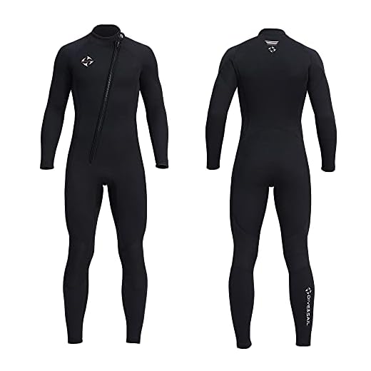 Owntop Våtdräkt 3 mm neopren heldykardräkter termisk stretch badkläder för män, långärmad dykhud dragkedja fram UV-skydd ett stycke för dykning snorkling surfing simning vattensporter, storlek XL