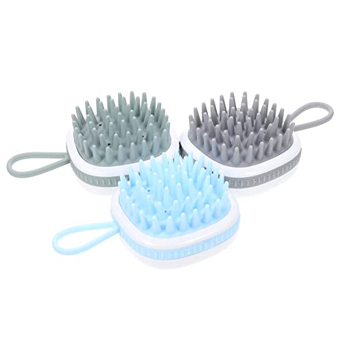 Ipetboom 3Pcs Silicone Shampoo Brushes for Scalp Care Gentle Scalp Massagers and Scrubbers for Mixed Supply for Clean and Healthy Hair -  554ZZIE30173P