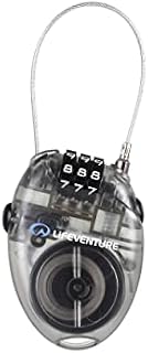 Lifeventure Mini Cable Lock Luggage Lock with 70cm Retractable Steel Cable Shackle Mini 3 Digit Code Combination Lock For Suitcases, Bike, Ski, Snowboard, Pushchair and Stroller