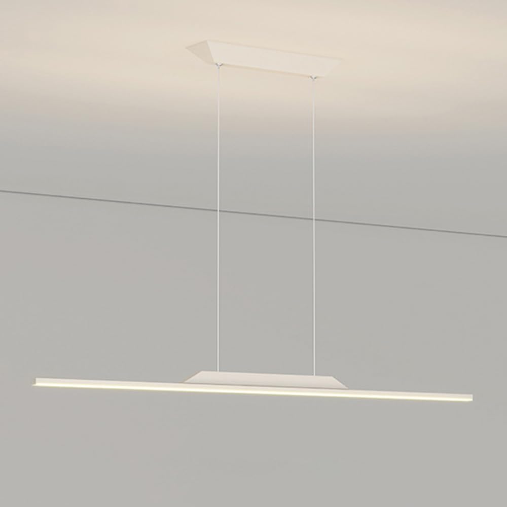 Ściemnialne liniowe światło wiszące Nowoczesne wiszące lampy sufitowe Kitchen Island Oprawa oświetleniowa o długich żyrandolach ze striptizem do stołu do jadalni Oświetlenie biurowe z pilotem