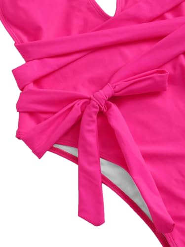 Image of Lilosy Sexy Tie Criss Cross Plunge One Piece Thong Swimsuit High Cut Brazilian Bathing Suit