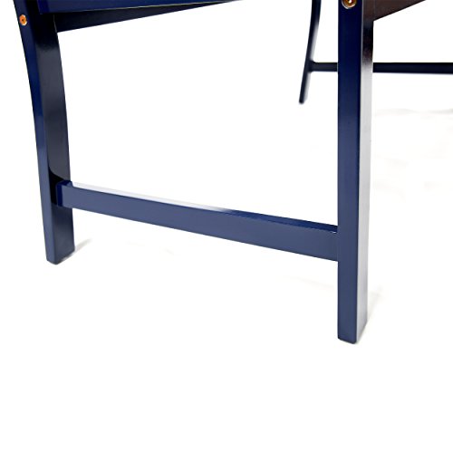 Christopher Knight Home Loja Outdoor Acacia Wood Bench, Pu Navy Blue #TOP6
