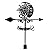 SUPERDANT Sun Moon Weather Vane for Roof Mount Sun Metal Weathervane Wind Direction Indicators Wind Vanes for Yard Outdoor Farm Barn Sheds Garden Patio Decoration