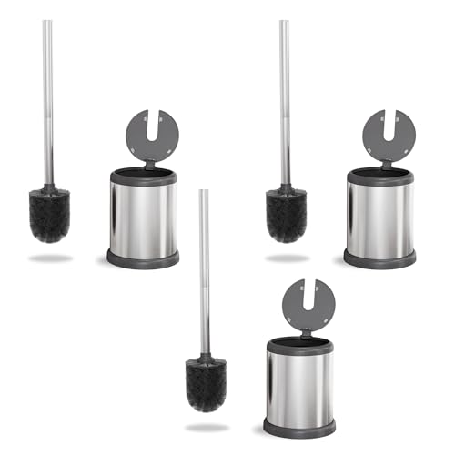 ToiletTree Products Deluxe Toilet Brush with Lid 3 Pack
