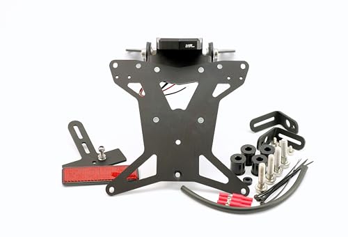 MG Biketec Kurzes Heck - Kennzeichenträger - Kennzeichenhalter geeignet für Husqvarna Svartpilen 125 ab 2021 (172x167mm)