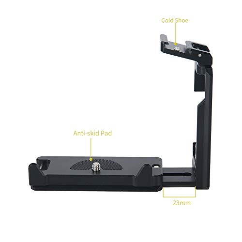 NICEYRIG Quick Release L Bracket Plate,DSLR Camera Mount Quick Release Plate Vertical Video Shooting L Bracket with 1/4"-20 Screw Hole for Panasonic S5/S5 MarkII/S5 MarkII X/LUMIX S5Mark II X camera - Image 3