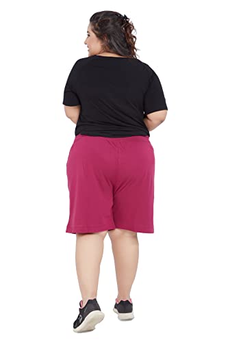 Image of CUPID Plain Comfortable Plus Size Barmunda /Shorts for Sports, Yoga, Daily Use Gym, Night Wear, Casual Wear for Girls
