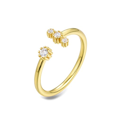 Bague Luna en argent 925 brossé de haute qualité pour femme