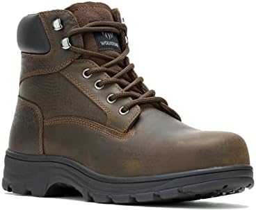 Wolverine Men's Carlsbad Steel Toe 6" Construction Boot, Brown, 9 X-Wide | Image 1
