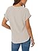 Cuptacc Tshirt Damen Basic Damen Tops Sommer V Ausschnitt Oberteil Kurzarm Elegantes T-Shirt Leicht Top Aprikose L 42-44
