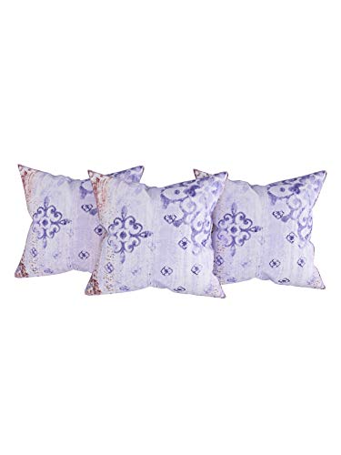 Image of Swayam 160TC Diwan Set Pure Cotton 6 Pcs | Deewan Ethnic Motif Printed Bedsheet Set for Living Room Hall (1-Bed Sheet 60x90 Inch | 2-Bolster Cover 30x30 Inch | 3 Cushion Cover 16x16 Inch) - Purple