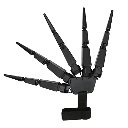 Dioche Halloween Articulated Fingers Extensions, Wearable Cosplay Horrific Finger Extension Party Supplies Cosplay Props for Halloween Party Decoration and Cosplay, Fits All Finger Sizes(Left)