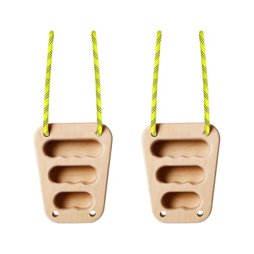 Menolana 2X Wood Hangboard Rock Climbing Holds Hang Board for Climbers Sturdy Building Core Strength Fingerboard for Doorway Beginners