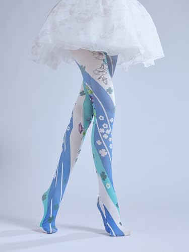 Image of Sahabowi Women's Sheer Tights, Digital Print Designs Stockings