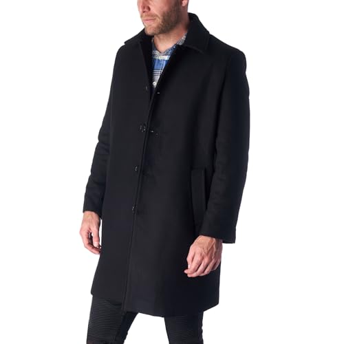 Alpine Swiss Orson Mens Wool Blend Car Coat Tailored Long Topcoat for Men Single Breasted Overcoat Winter Jacket Walking Coat2