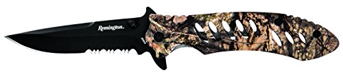 Remington Cutlery R20004 F.A.S.T. Series Frame Lock Large Knife with Pocket Clip, Mossy Oak Break-up Country Camo