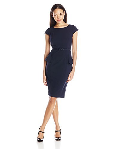 My Michelle Juniors' Peplum Dress with Belt