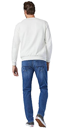 Mavi Matt Classic Men's Straight Leg Jeans, Mid-Rise Relaxed Fit Jeans for Men, Brushed Williamsburg, Medium Wash Blue Jeans, 33 x 303