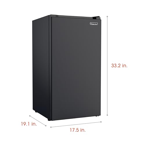 Image of Magic Chef 3.2-cu. ft. Mini Fridge in Black, Small Compact All Refrigerator with No Freezer for Bedroom, Apartment, Dorm Room, Office