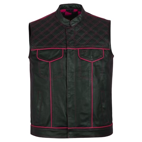 Image of .Men's Biker Rider Motorcycle club Motorbike stylish Genuine leather sleeveless vest
