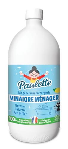 Paulette - Vinaigre Ménager Citron - Nettoyant Détartrant Multi-Surfaces Ecocert - Fabriqué en...