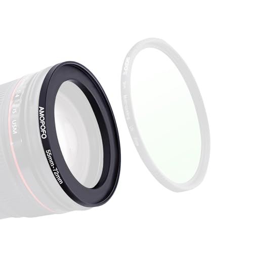 Image of 55mm to 72mm Step-Up Ring Filter adapter /55mm to 72mm Camera Filter Ring for 72 mm UV,ND,CPL,Metal Step Up Ring