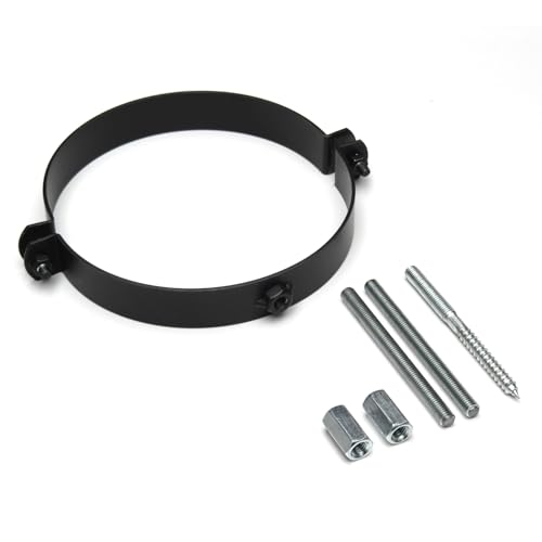 Raik SH116-150-sw Collier de serrage 150 mm pour tuyau de chaudière/de poêle, noir