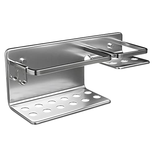 Tatay Moon Rectangular Shower Shelf, 2 Heights, 100% Stainless Aluminium, Minimalist Design, 10 Year Warranty, Measures 30 x 10 x 12 cm