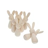 DECORNIJIA 8個未完成木製うさぎフィギュア 工芸品用イースター飾り 家 イベント装飾になかわいいデザイン