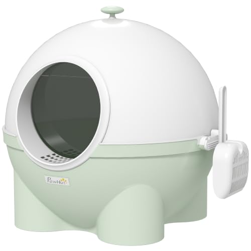 PawHut Hooded Cat Litter Box, Large Kitty...