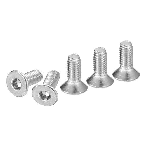 Image of DTGN M3-0.5 x 8mm Flat Head Socket Cap Screws, 100 Pack 304 Stainless Steel Hex Socket Flat Head Screws, Full Thread, Countersunk Bolts