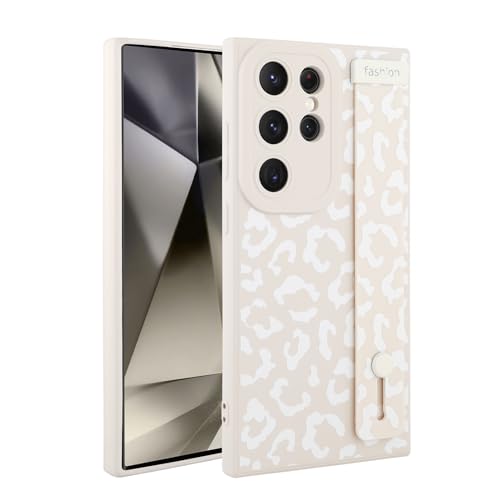 Image of Compatible with Samsung Galaxy S24 Ultra Case with Strap Wrist White